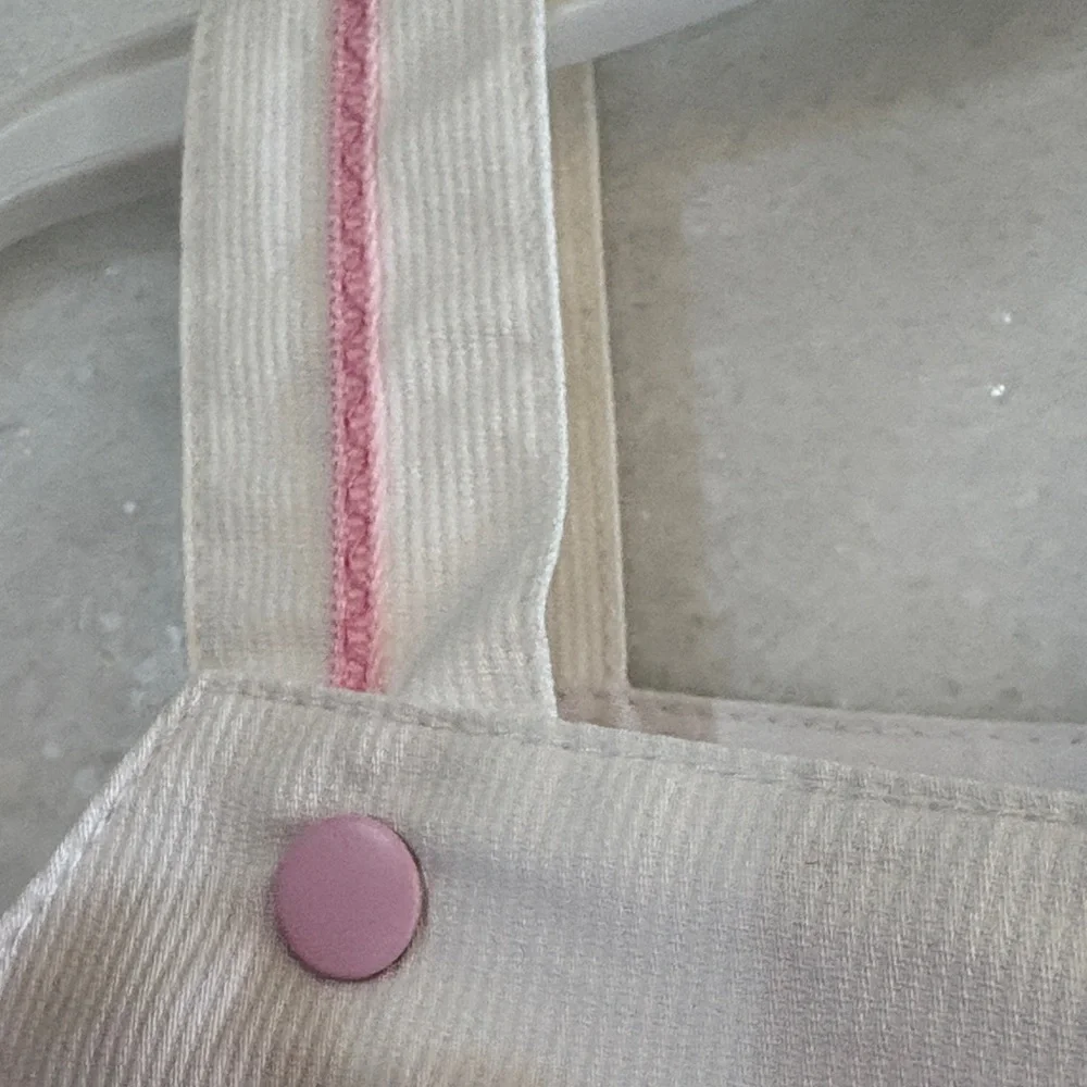 Carter's White Dress, Bloomers Pink Bunny and Floral Embroidery 6 m